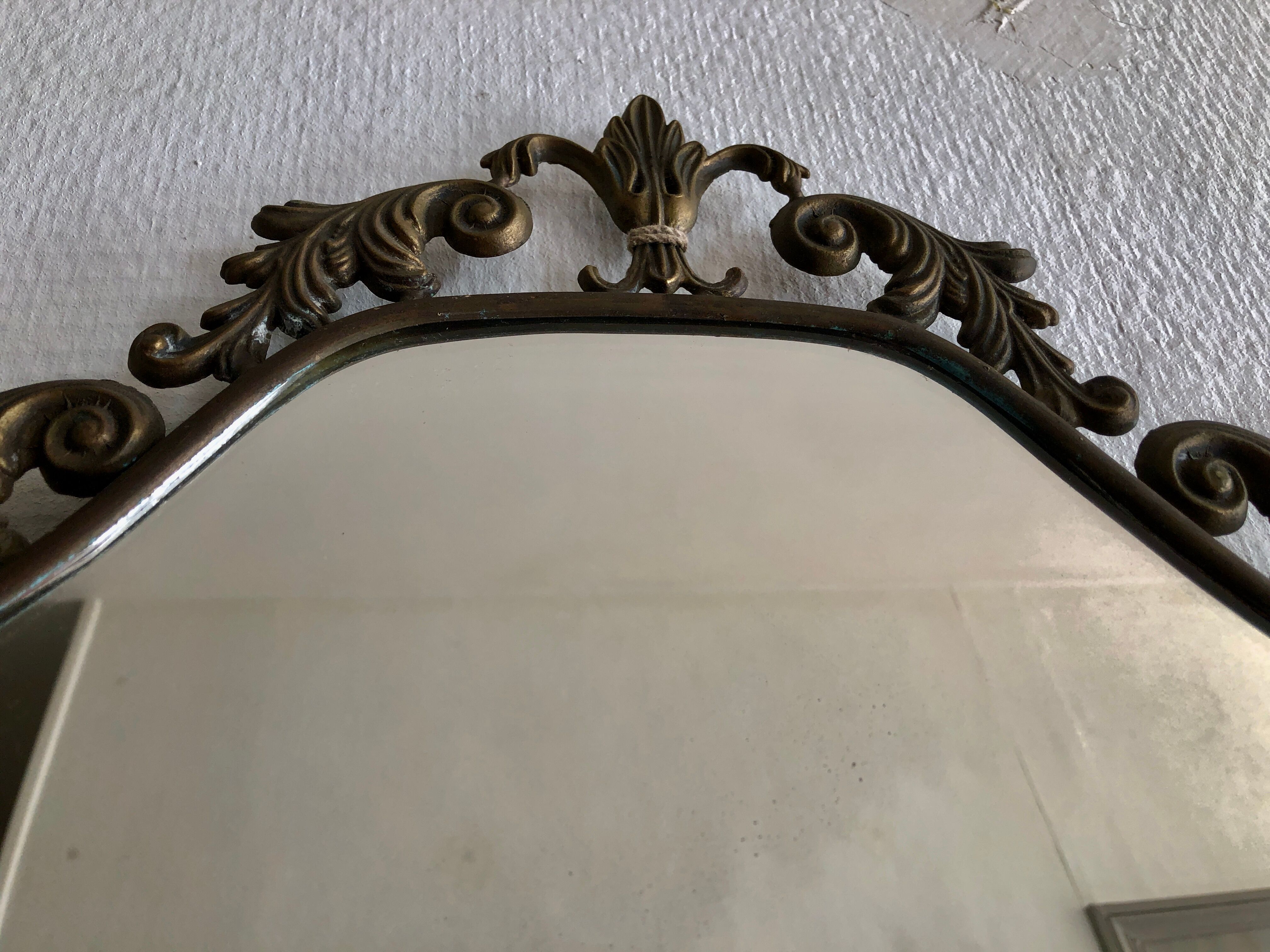 Antique metal mirror