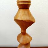 Scandinavian wooden totem candle holder