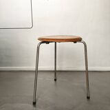 Dot Stool No. 3170 by Arne Jacobsen for Fritz Hansen in teak, 1965