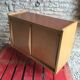 Vintage storage cabinet sliding doors feet compass