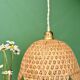 Vintage pendant light in natural materials