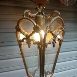 Bronze lantern of Louis XVI style working order - engraved glasses