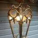Bronze lantern of Louis XVI style working order - engraved glasses