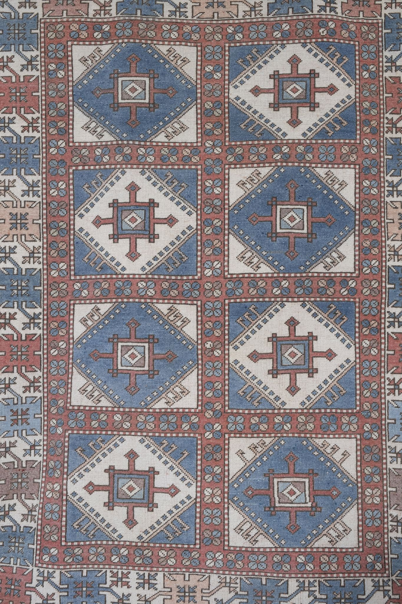 Vintage Turkish Oushak Rug 143 x 213 cm