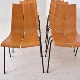 Set of 8 GA Chairs by Hans Bellmann for Horgen-Glarus, Switzerland, 1960s