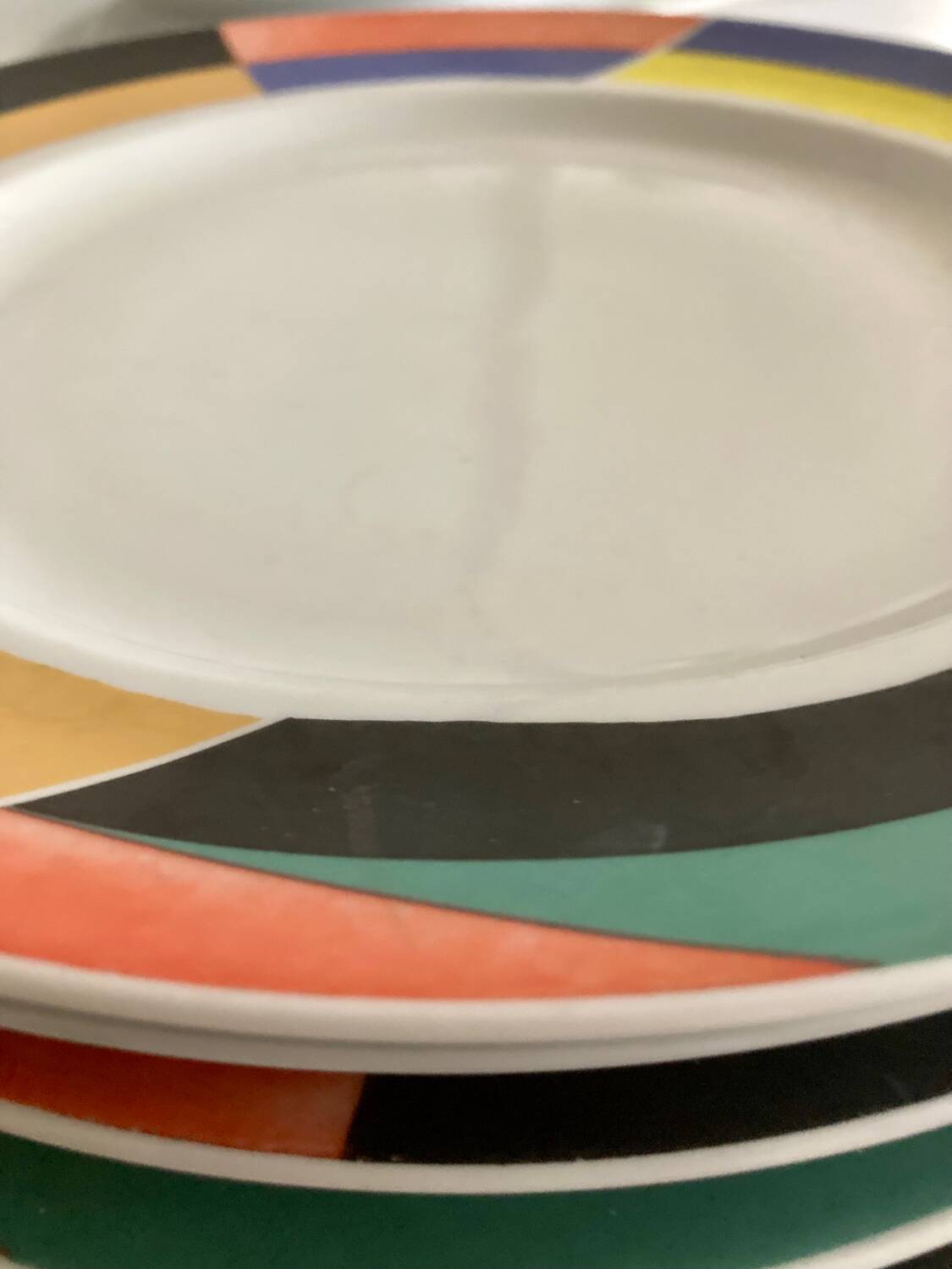 6 Memphis Style Dinner Plates by Habitat Vintage