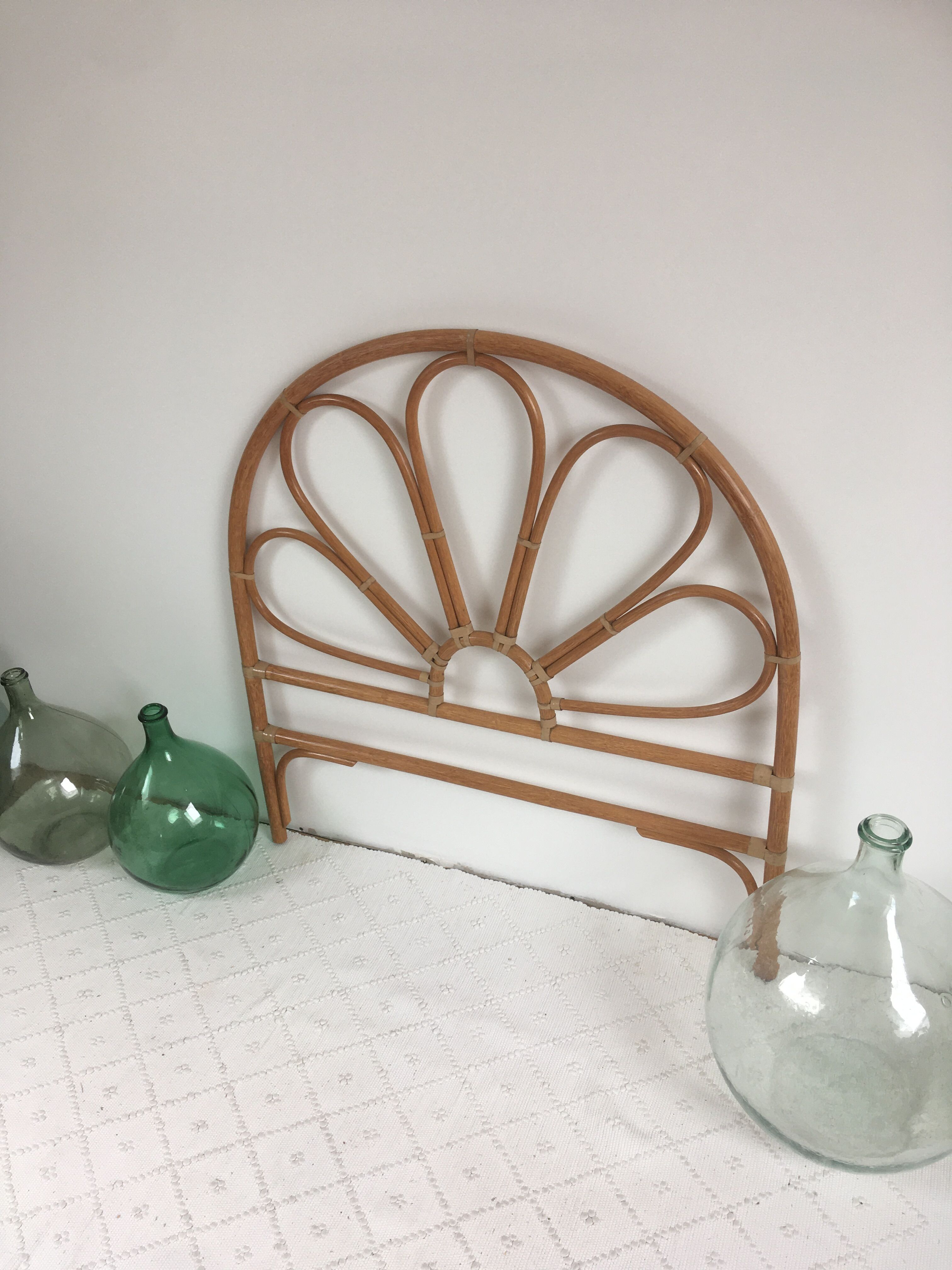 Vintage rattan headboard