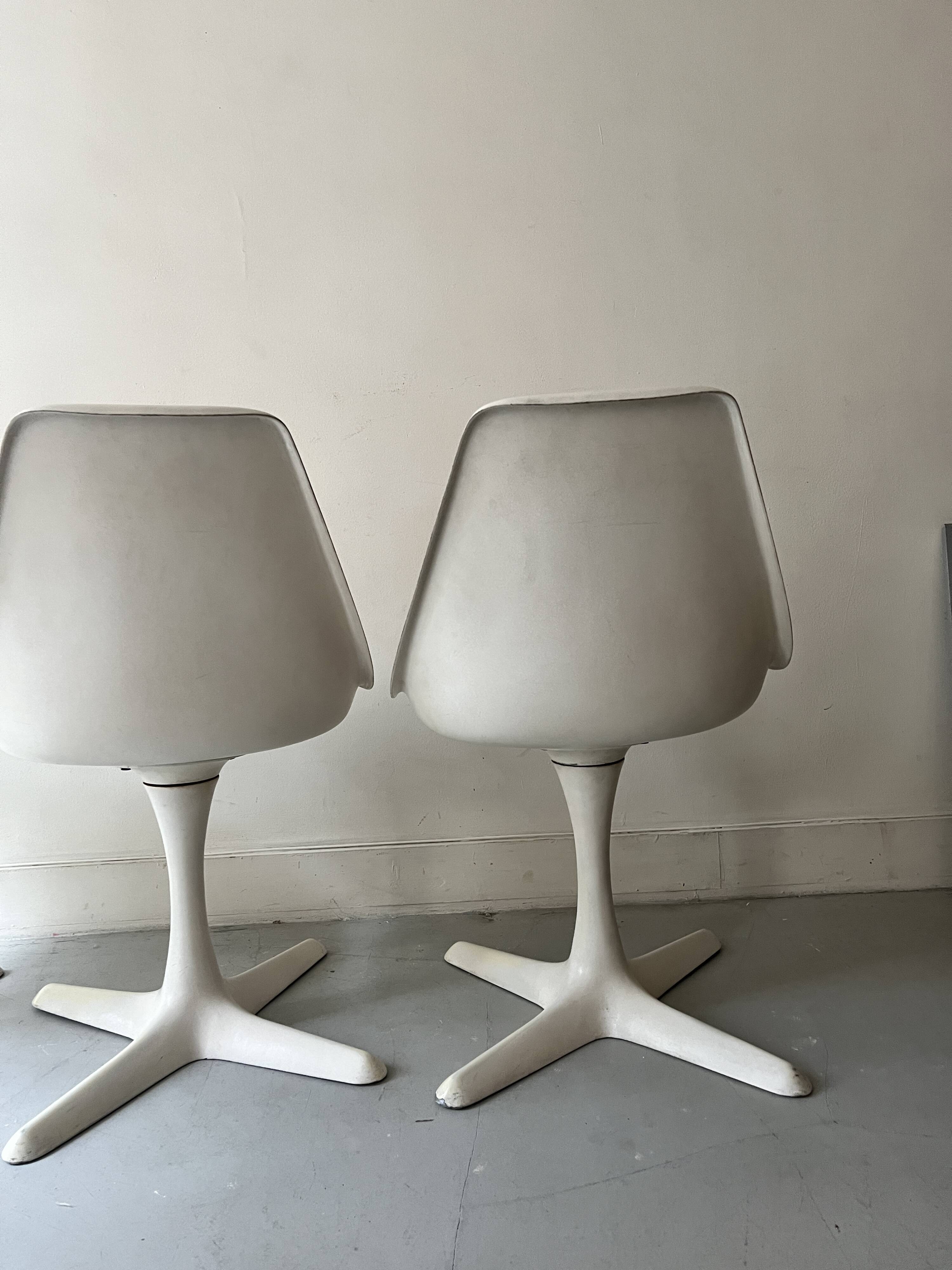 Set de 3 chaises tulipe par Maurice Burke pour Arkana, design 1970