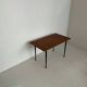 Table basse vintage bois, laiton, métal