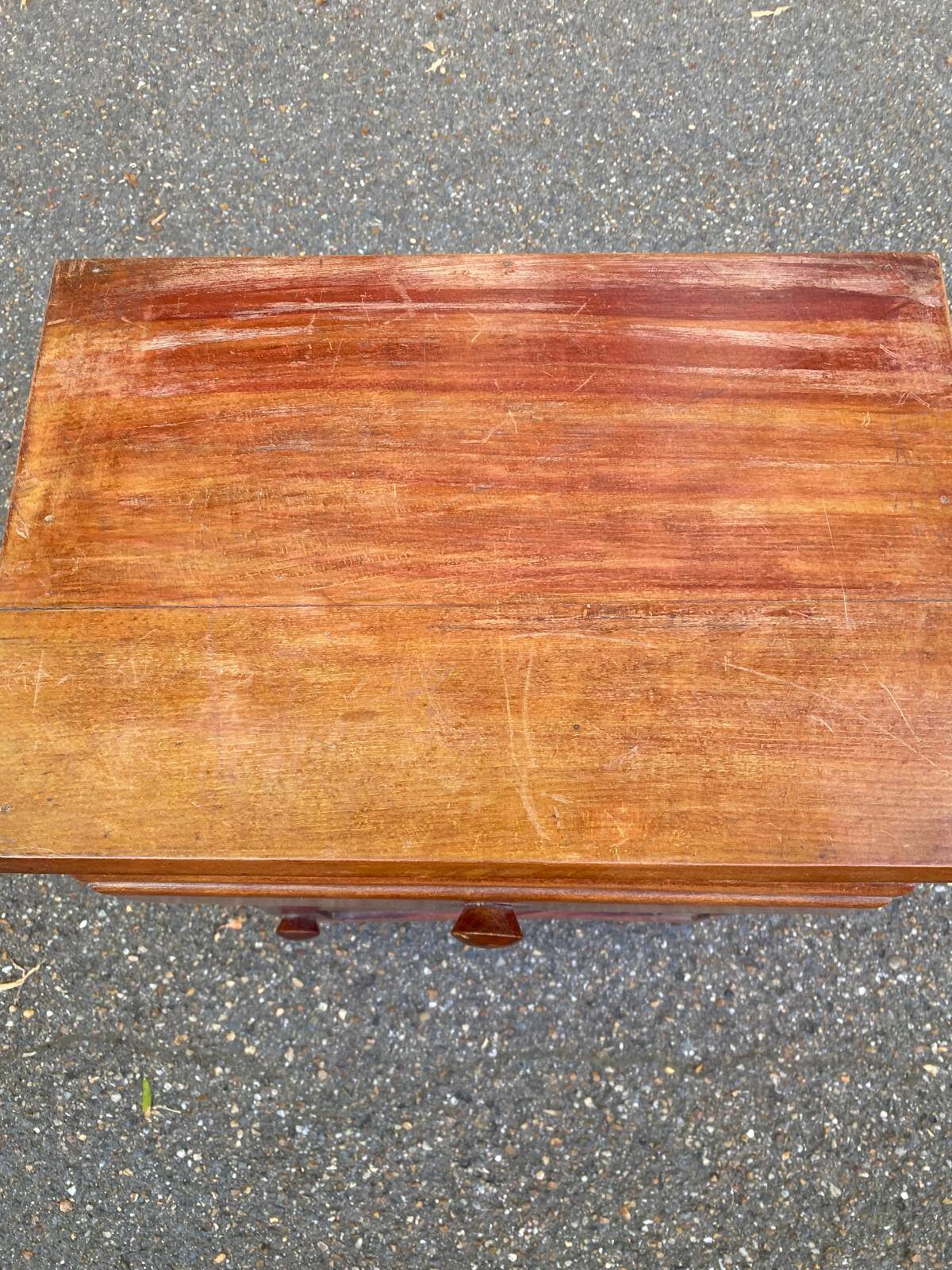 Art Deco bedside table in solid wood 1960