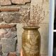 Vase en grès motif végétal
