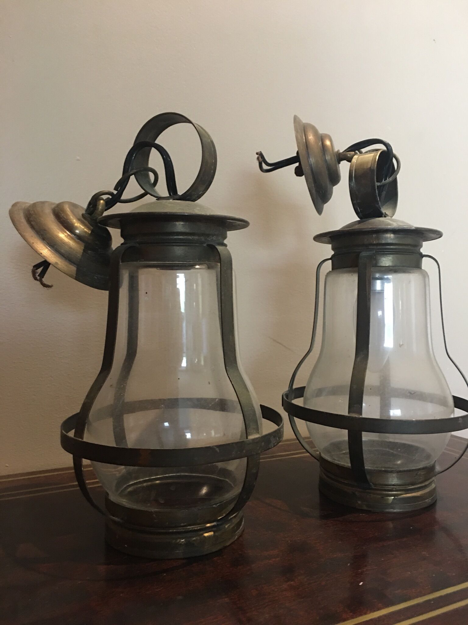 Ancient brass lanterns