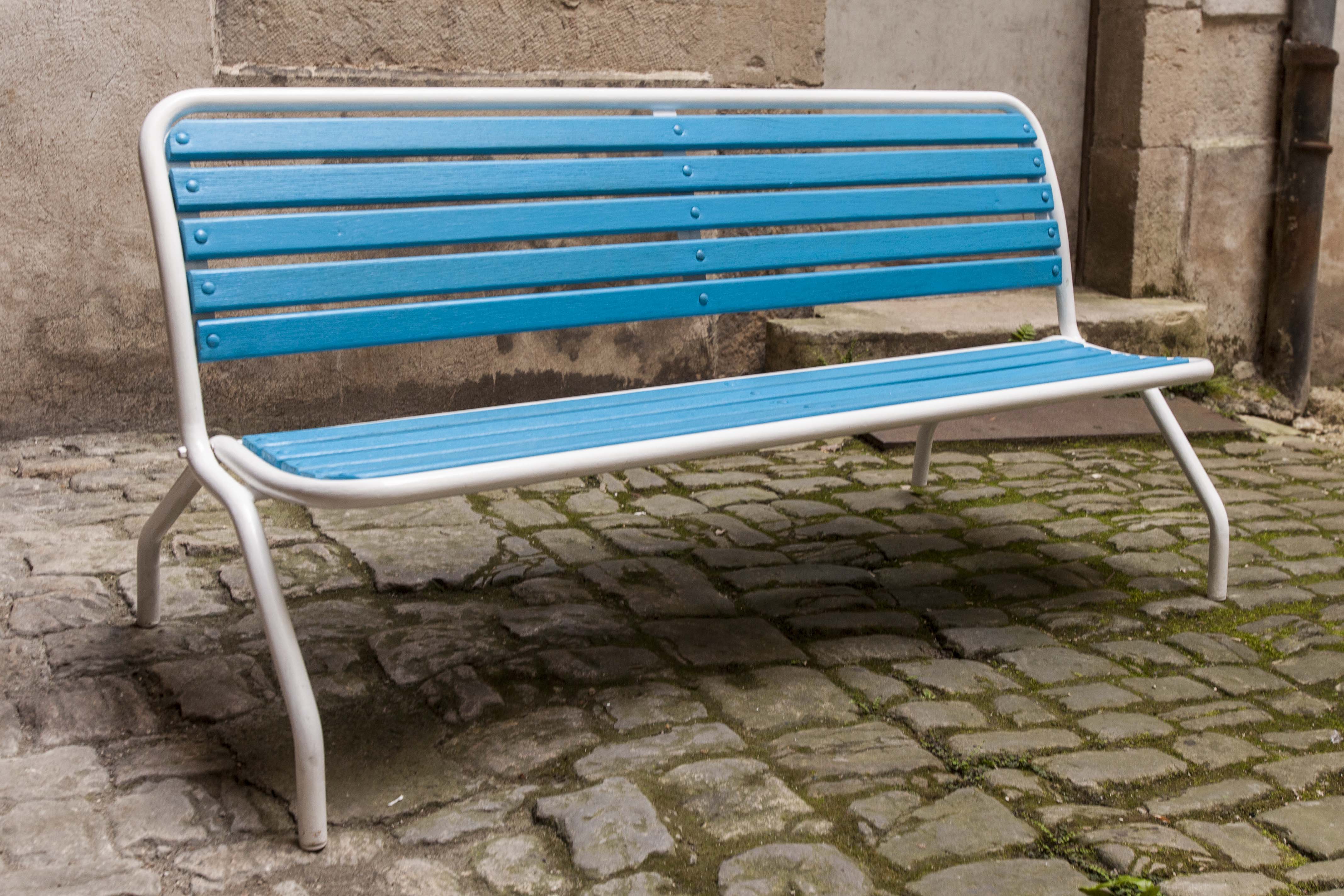 Restored 60s folding garden bench