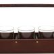 Carl Auböck II drinking glass holder, leather and brass, Austria 1950s