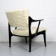 Set of 2 vintage armchairs with merino wool upholstery