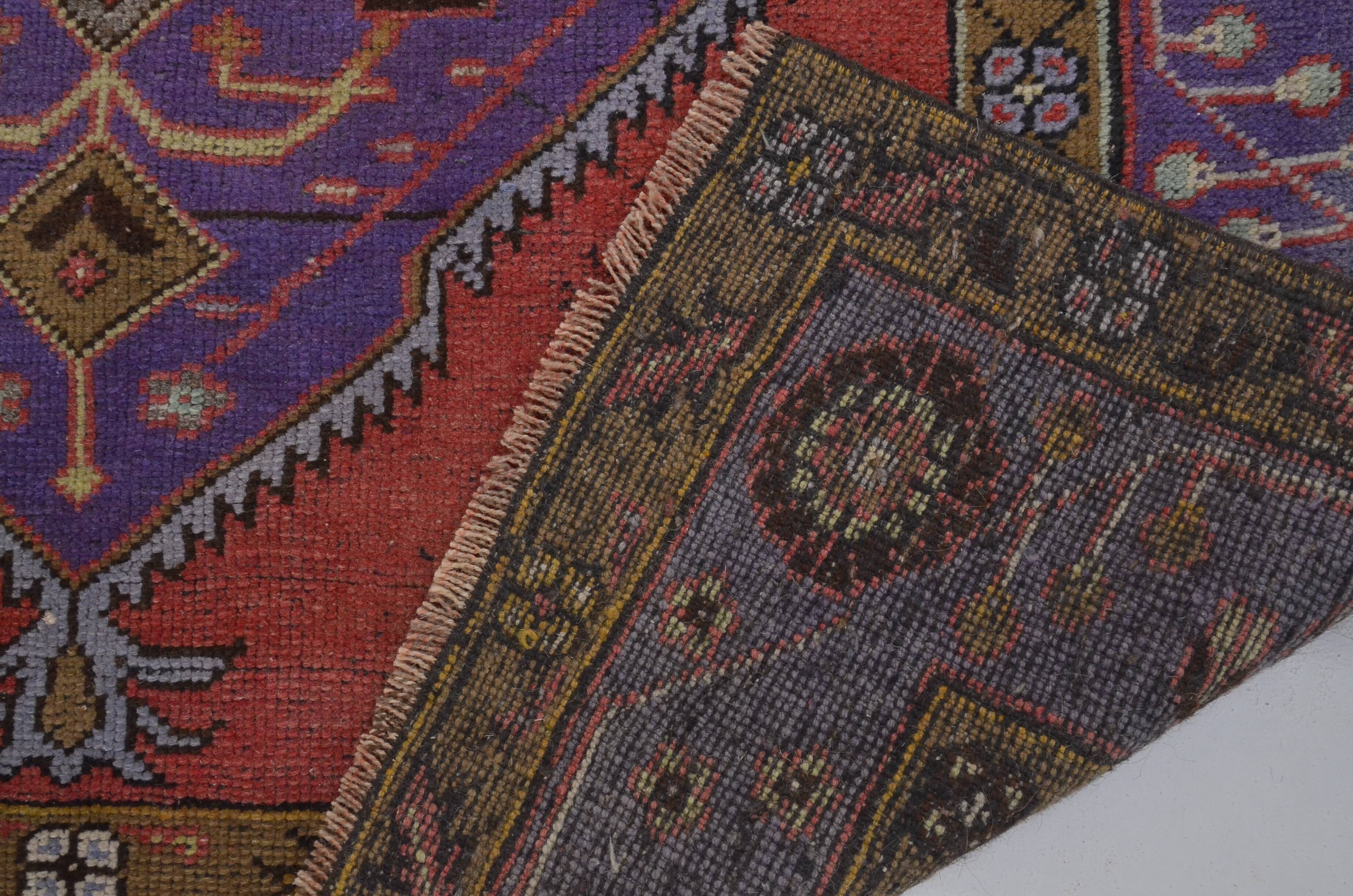Red & Blue Turkish Wool Rug sku 1207