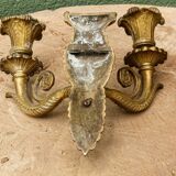 Paire d'appliques en bronze d'époque Empire