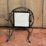 Wrought iron pedestal table Vallauris