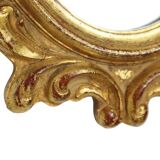 Gold Leaf Gilded Deknudt Crested Mirror Facet Hollywood Regency