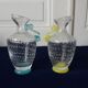 Paire de petits vases burettes en verre de Murano