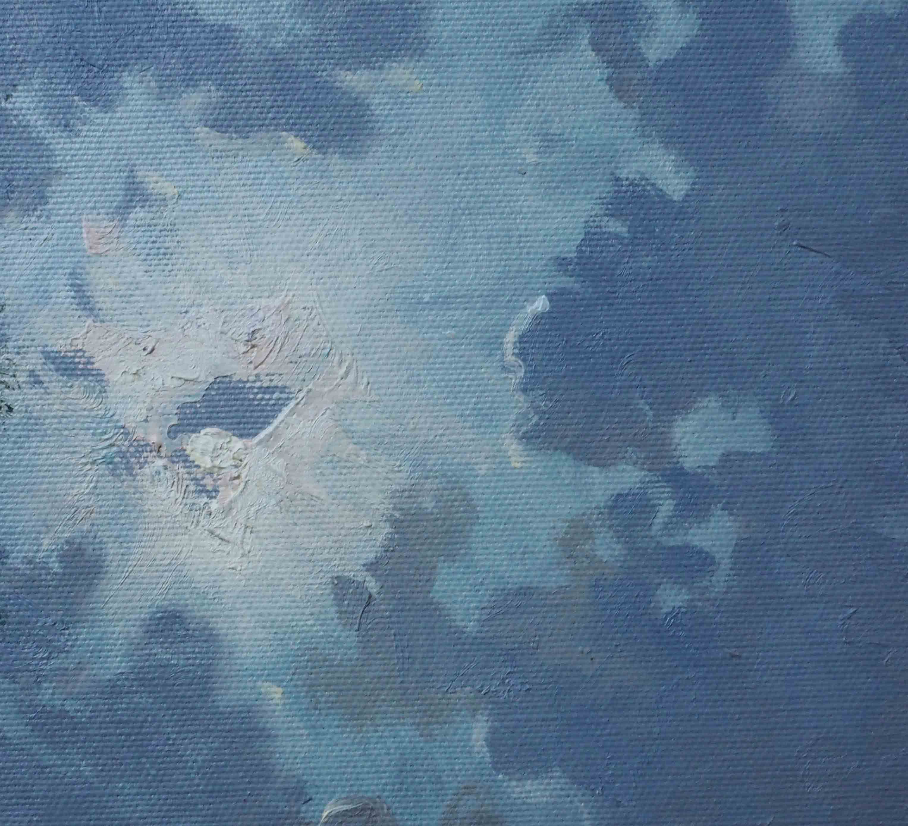 Painting marine fishermen in the moonlight signed + frame