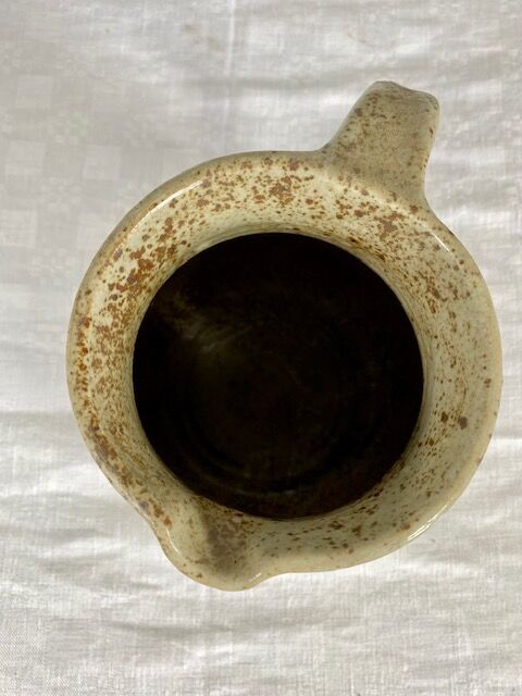 Turned sandstone water pitcher
