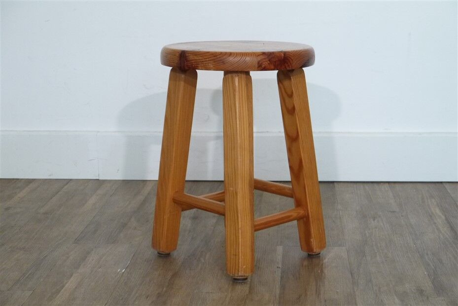 Vintage pine stool 1970