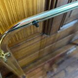 Set of 3 square nesting tables 1970 brown smoked glass