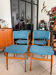 4 vintage Scandinavian style chairs