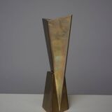 Cubist metal Vase attributed to WMF. 1930s