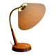 Mid Century Table Lamp by Temde, - Wood, Textile Shade