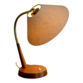 Lampe de table Mid Century par Temde, - Bois, abat-jour en textile