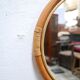 Miroir rond vintage en bambou et rotin 57cm x 57cm