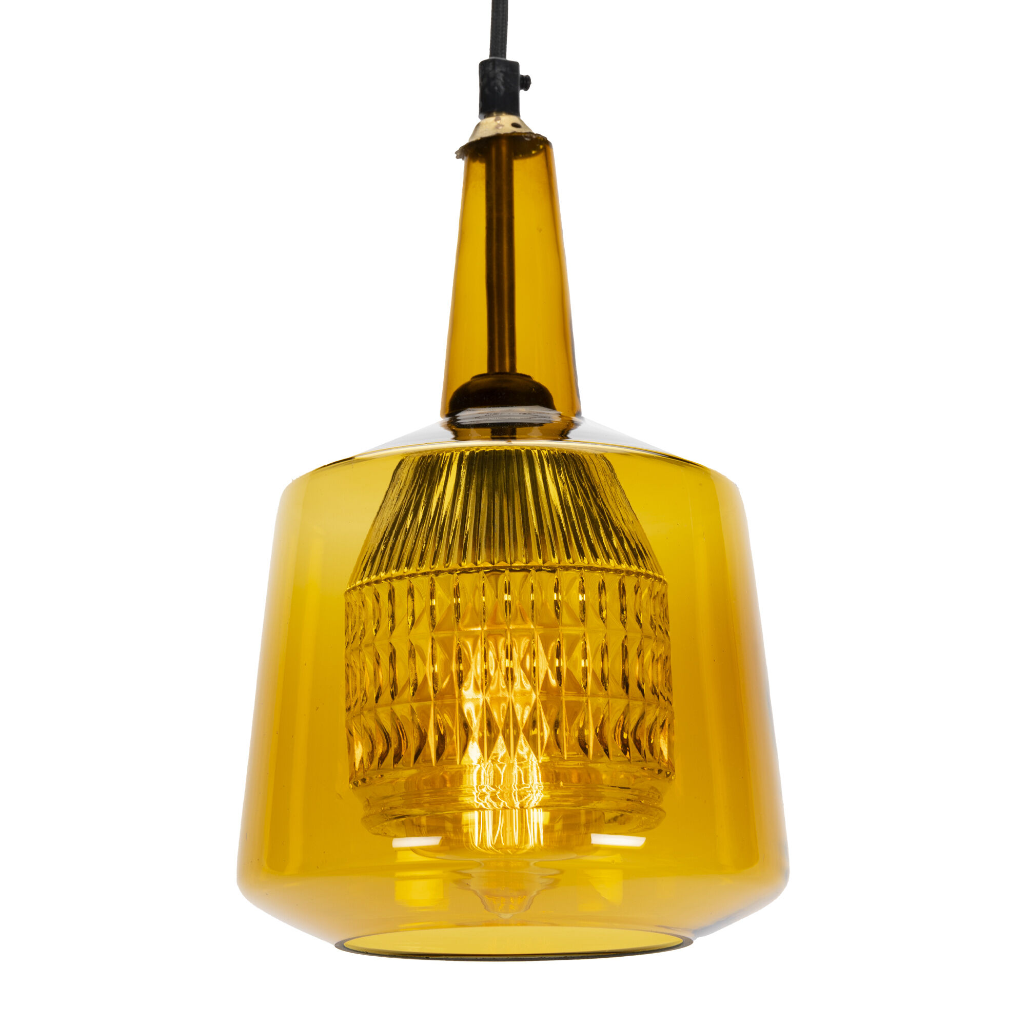 Suspension en verre vert par Carl Fagerlund pour Orrefors