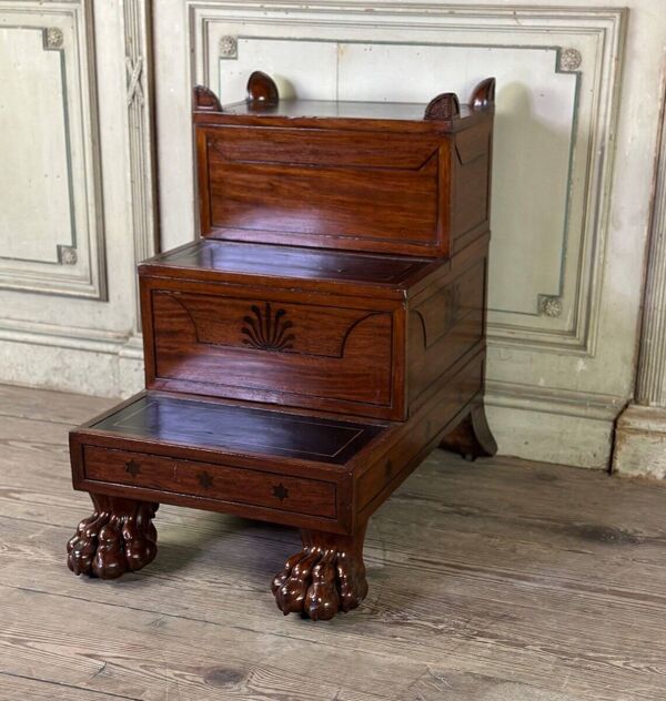 Escalier de bibliothèque Regency, Angleterre vers 1800