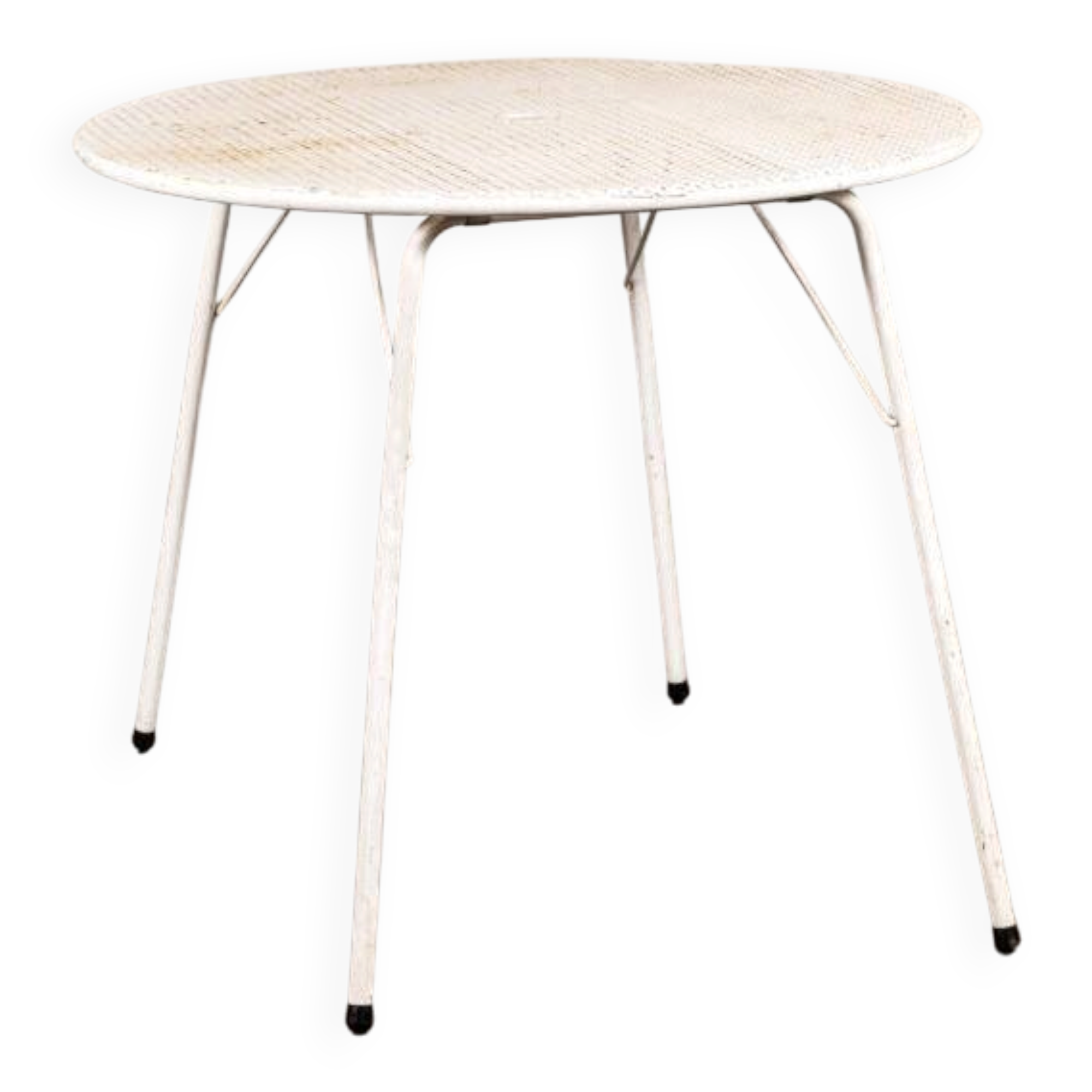 Perforated metal garden table