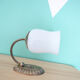 Metal wall lamp and serrated glass globe