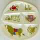 Six plates in Fondue de ''Pommard, Salins' France , 1970