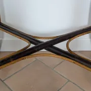 Wood and rattan table 1920