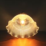 Holophane brass and porcelain glass