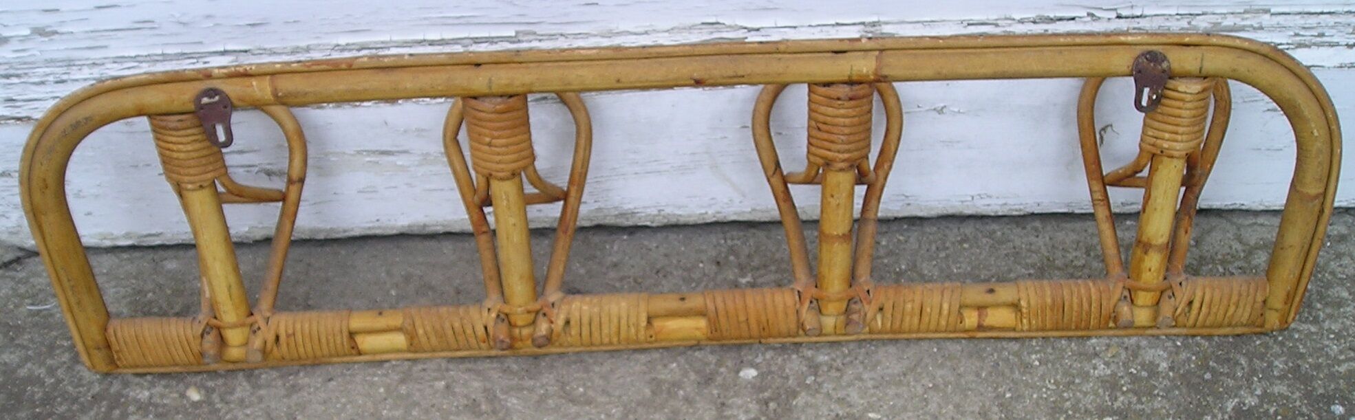 Cloakroom hangers old Wicker of the 1970s