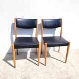 Paire de chaises vintages style scandinave