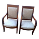 Pair of Directoire period mahogany armchairs