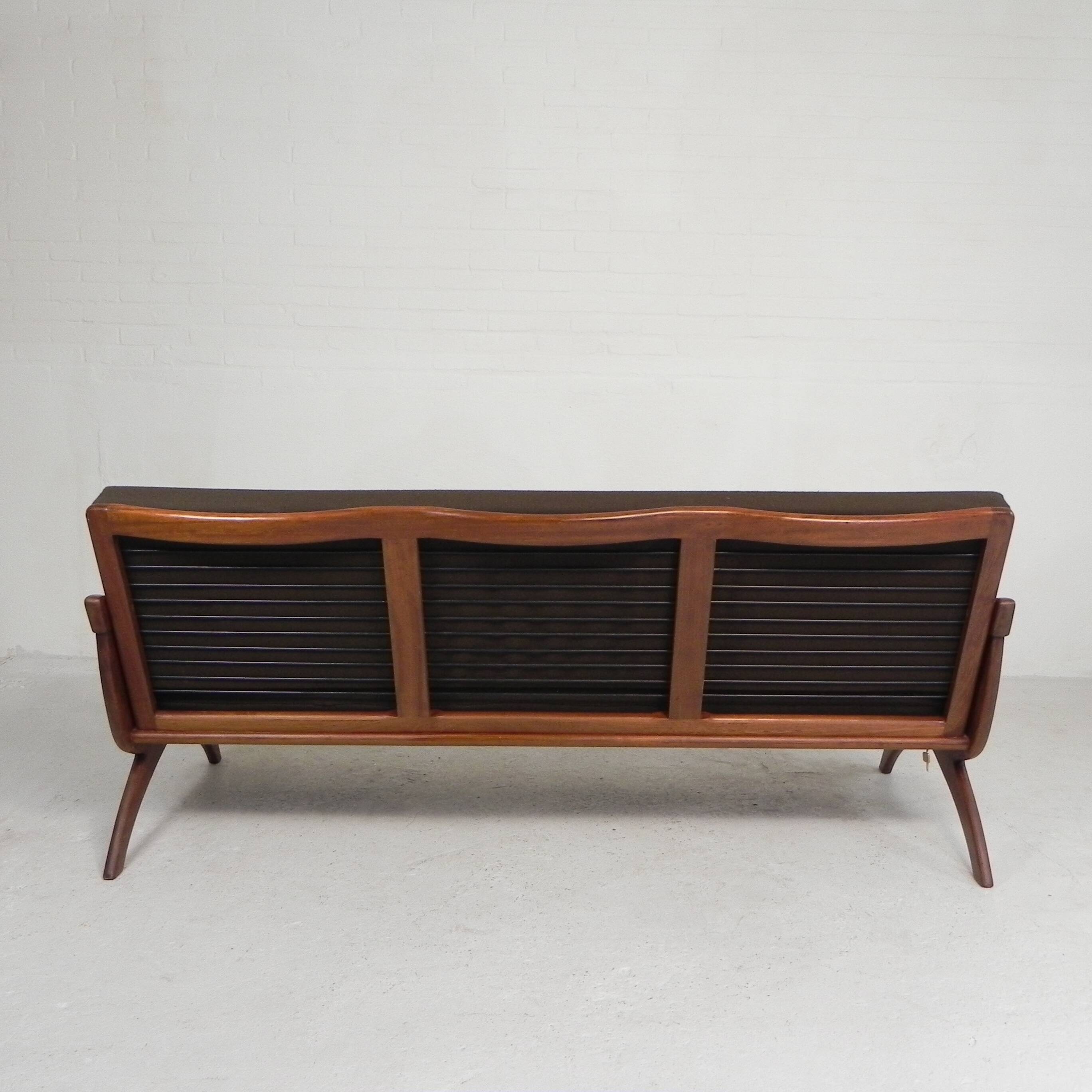 Three-seater teak sofa from De Ster Geldermalsen Gelderland, 1960s.