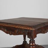 Oak carved square Side Table, Belgium 18th Century