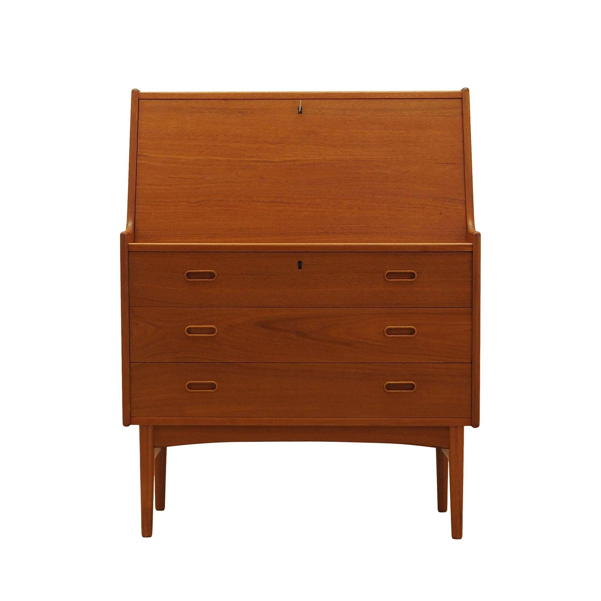 Teak secretary, Danish design, 1960s, Arne Wahl Iversen, Vinde Møbelfabrik