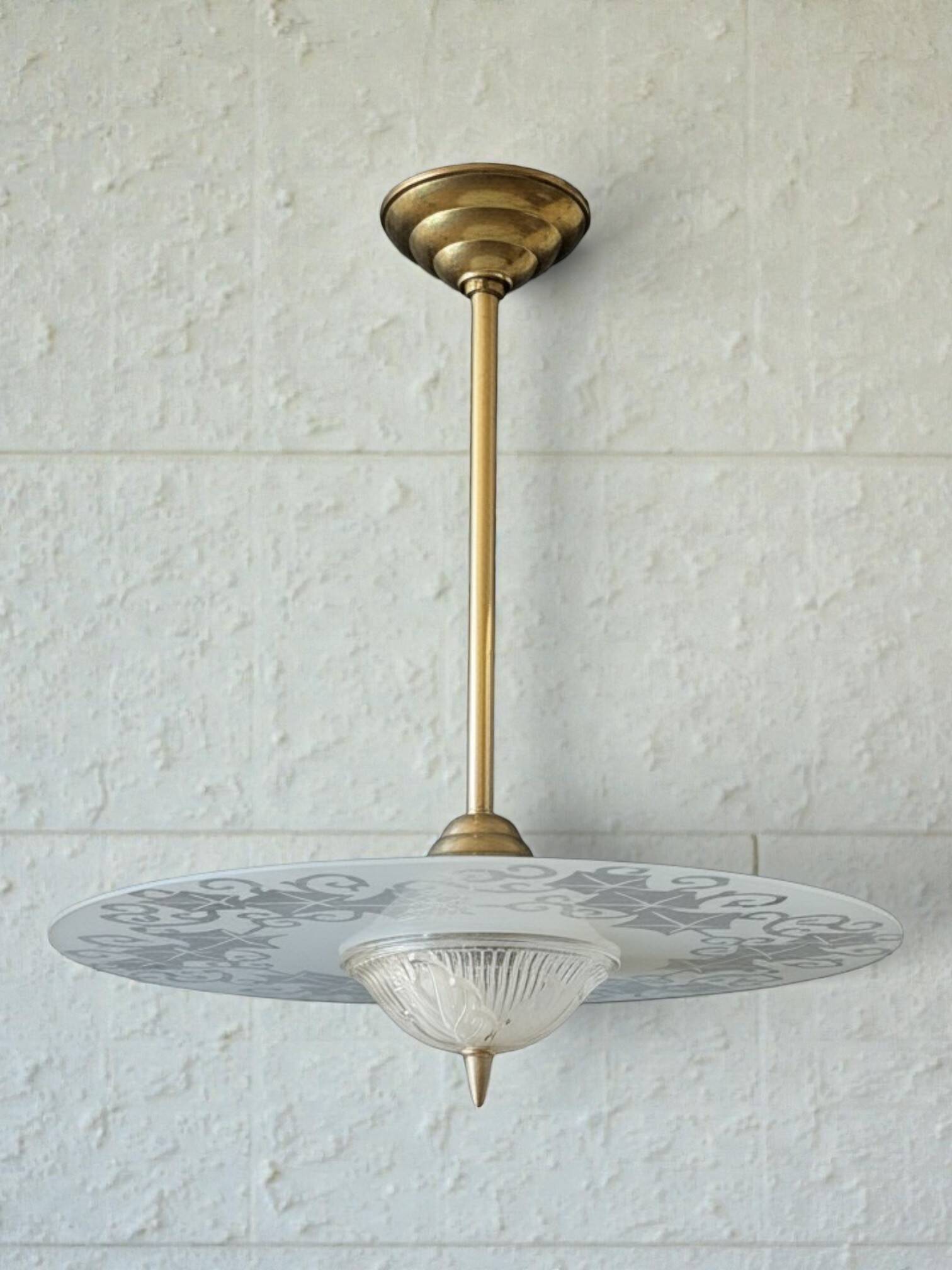 Art Deco Disc Pendant