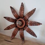 Old wooden wall light