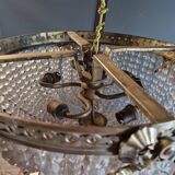 Large ceiling light Demi Montgolfière in bronze with 5 lights - 19th century period