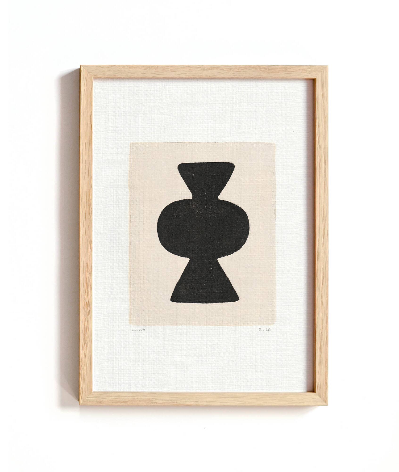 Collection of 4 black abstract paintings signed Eawy.